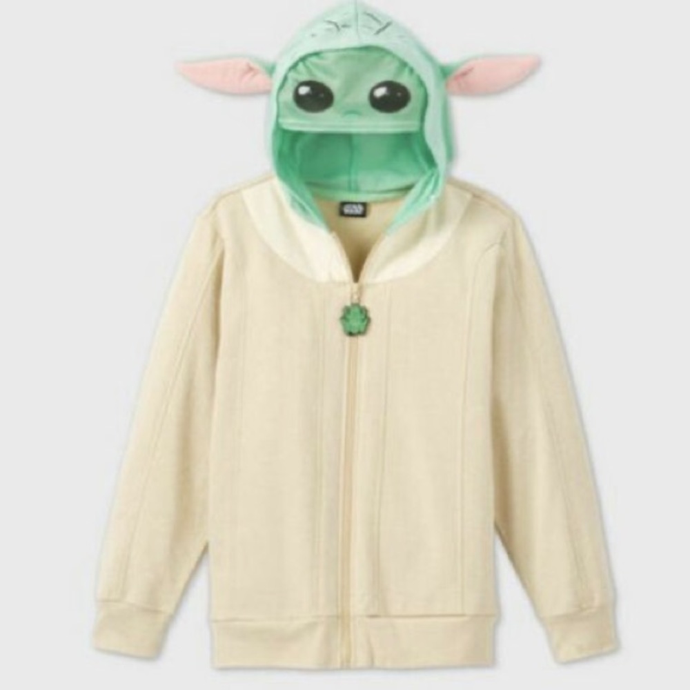 Star Wars | Youth Mandalorian Hooded Sweatshirt |  Size Youth Large | Grogru